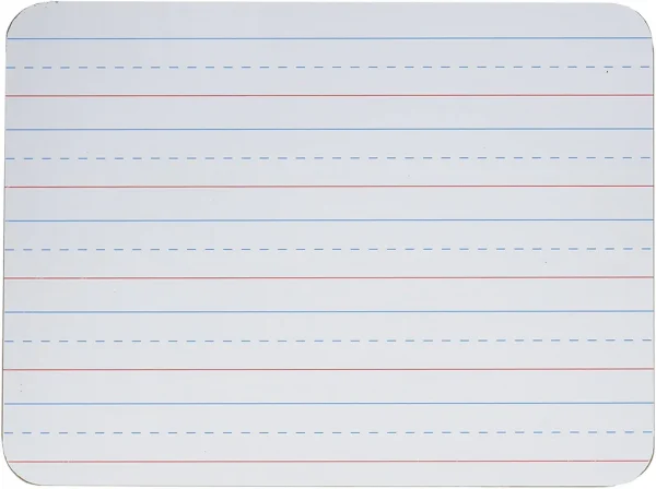 Charles Leonard Magnetic Dry Erase Boards, 2 Sided, Plain/Lined, White, 1 Each (35135)